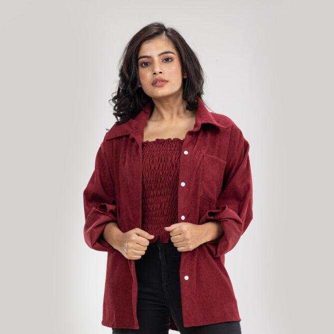 Corduroy Shirt with Inner