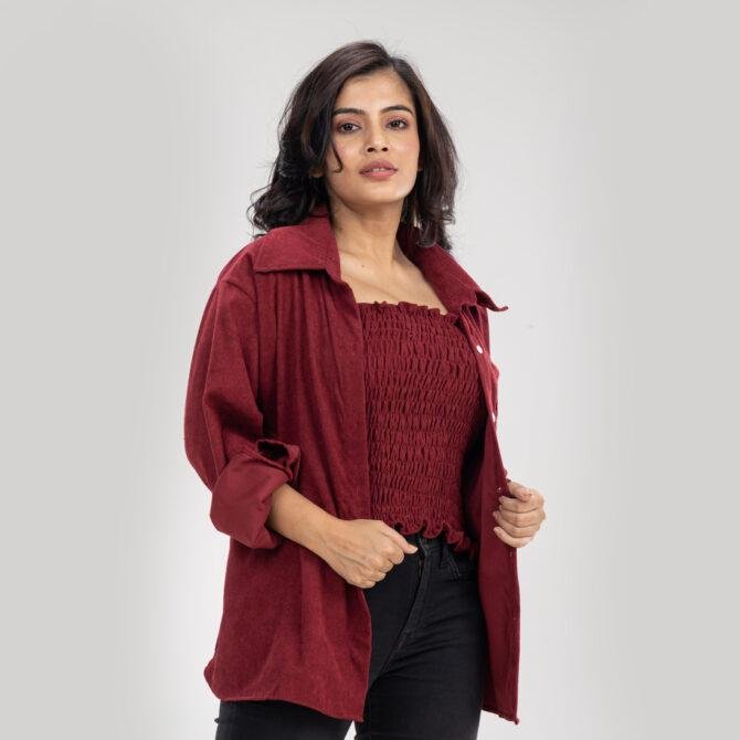 Corduroy Shirt with Inner