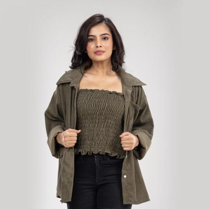Corduroy Shirt with Inner