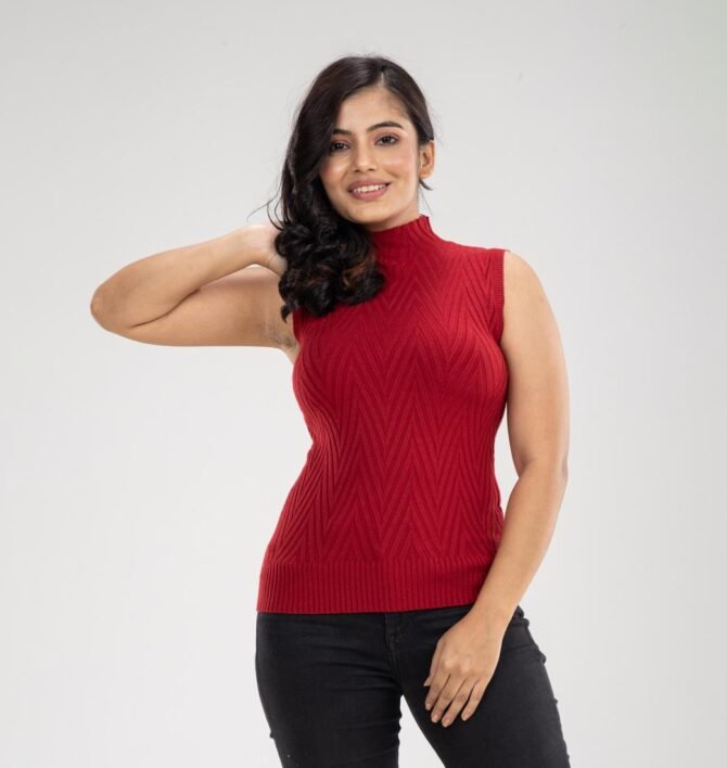 Emma Sleeveless Sweater Top