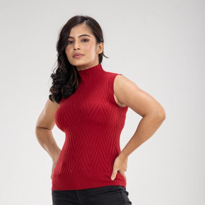 Emma Sleeveless Sweater Top
