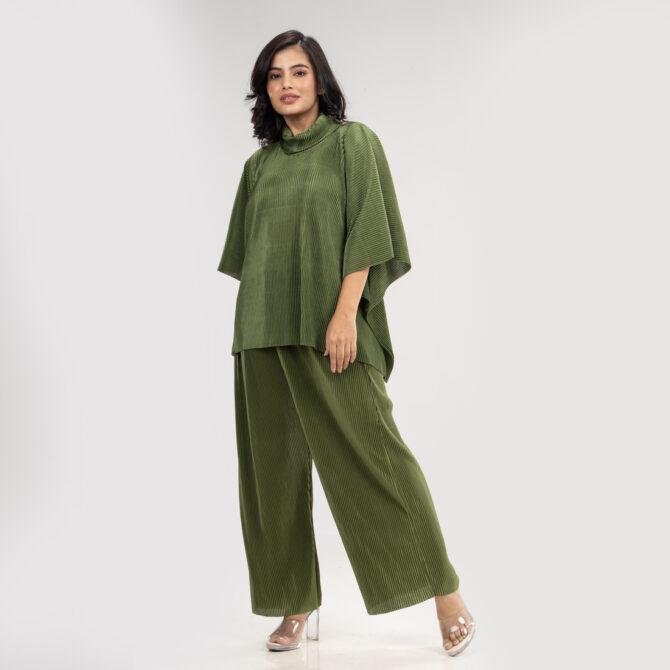 Pleated Two Piece Set