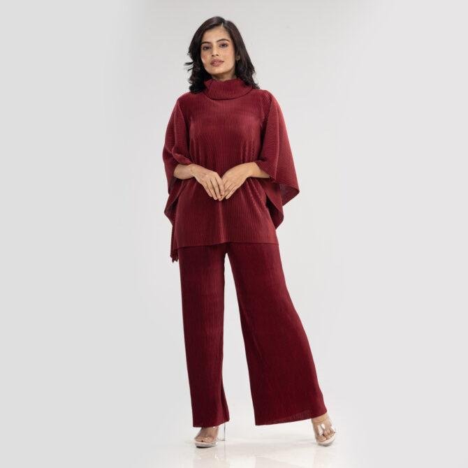 Pleated Two Piece Set