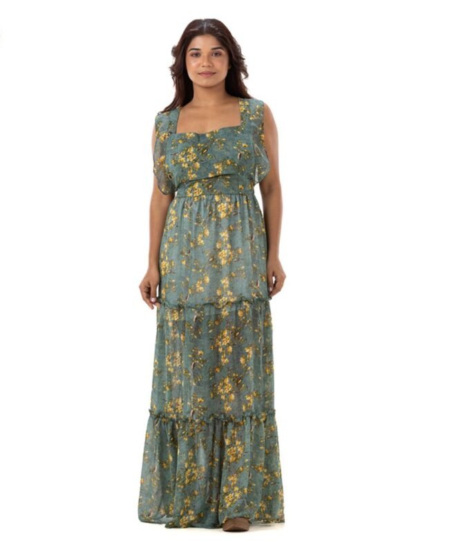 Flora Floor Length Flowy Dress
