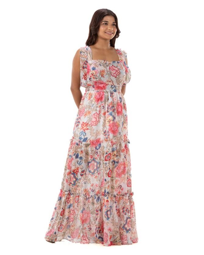Flora Floor Length Flowy Dress
