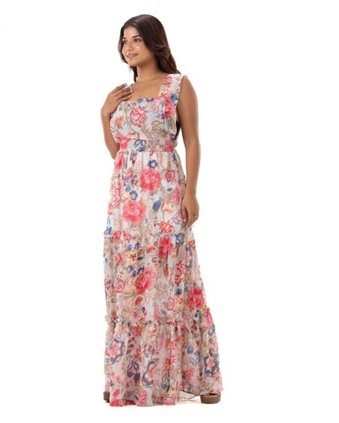 Flora Floor Length Flowy Dress