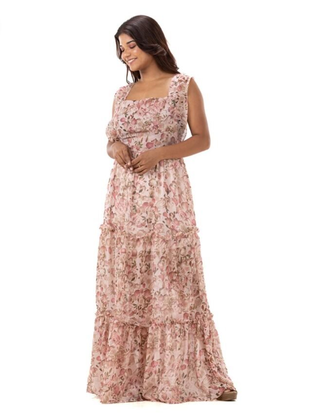 Flora Floor Length Flowy Dress