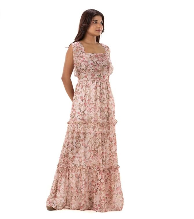 Flora Floor Length Flowy Dress