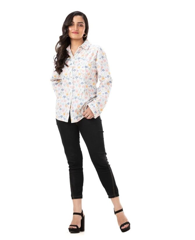Floral Collared Full Sleeve Shirt