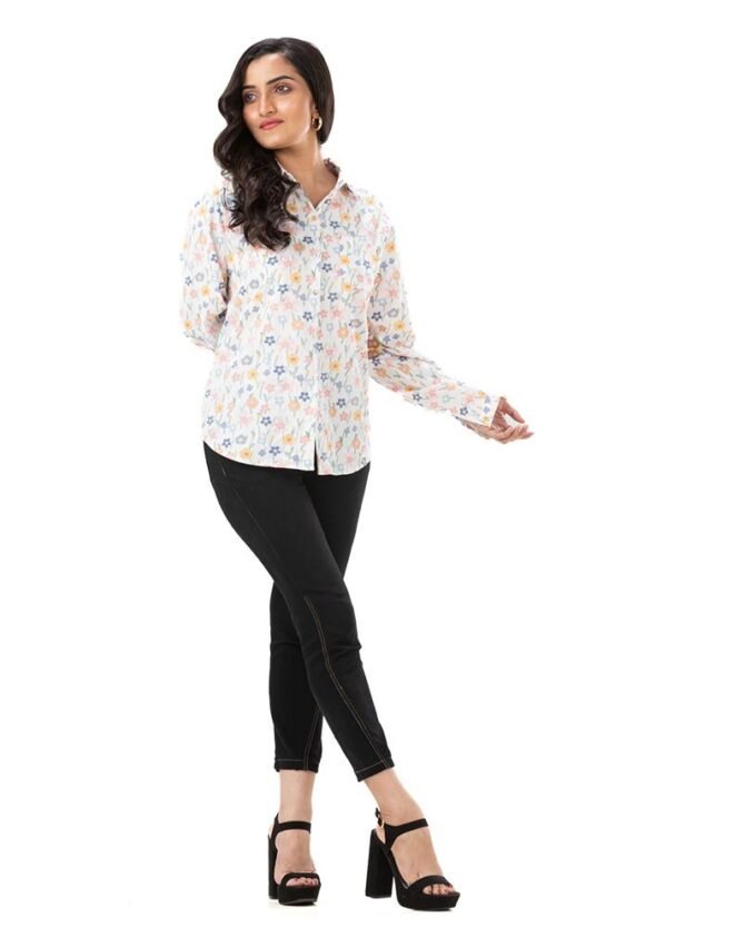 Floral Collared Full Sleeve Shirt