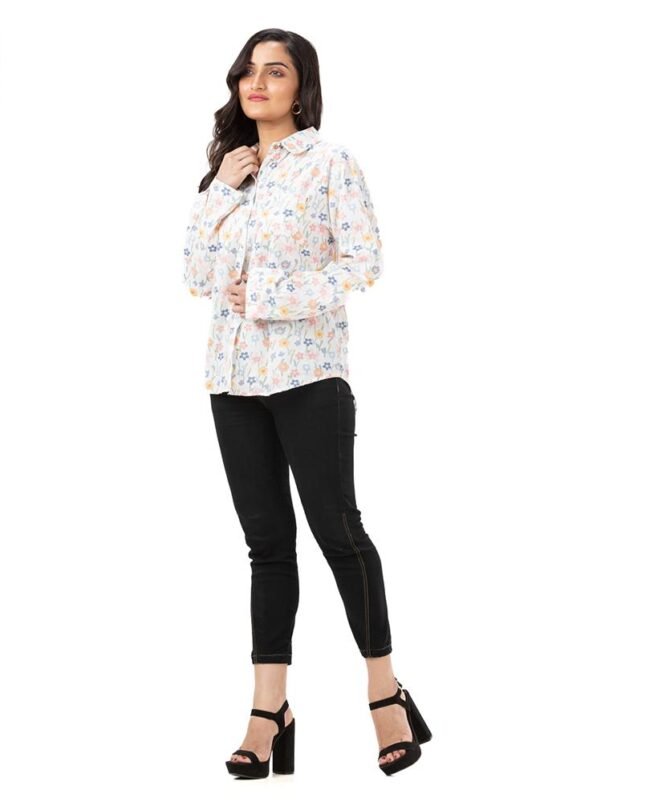 Floral Collared Full Sleeve Shirt