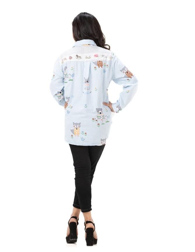 Owl Shirt Collared with Full Sleeves