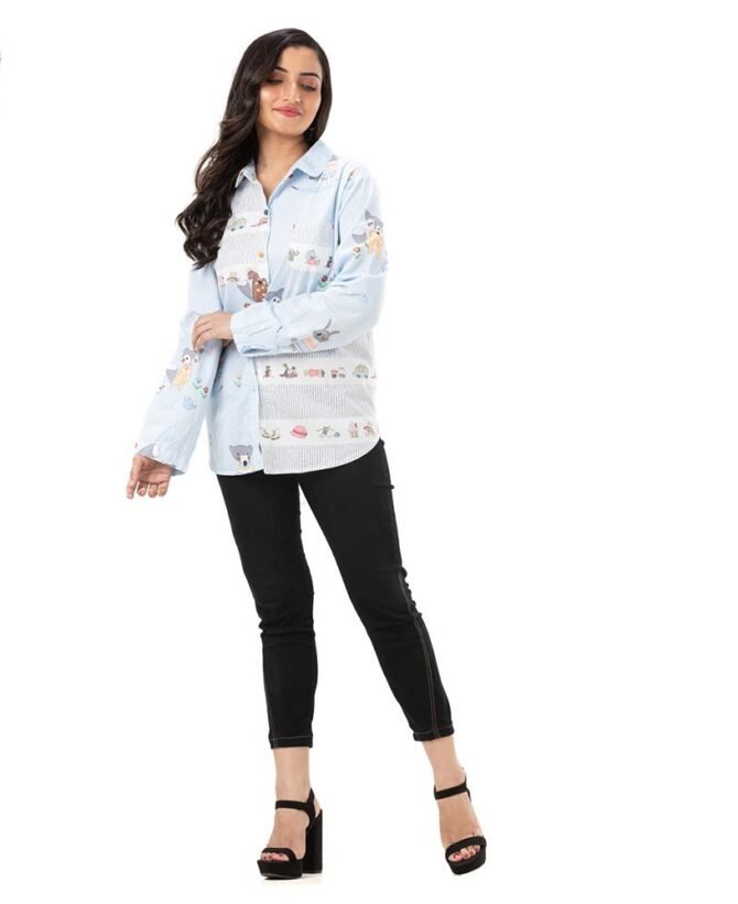 Owl Shirt Collared with Full Sleeves