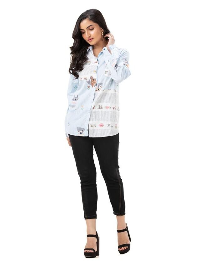 Owl Shirt Collared with Full Sleeves