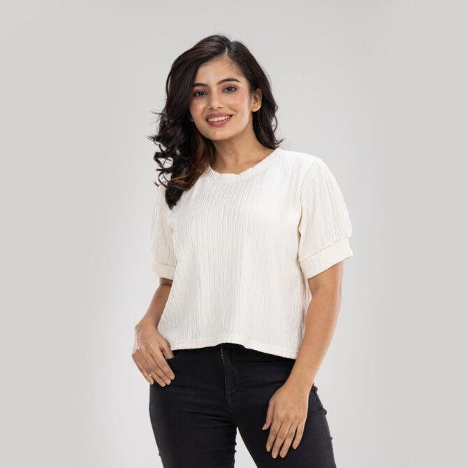 Ivory Bowtie Top