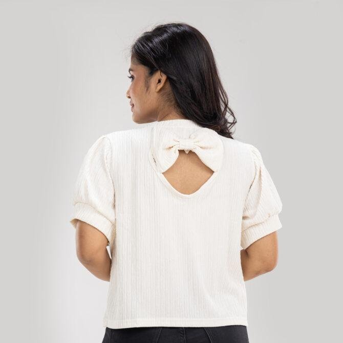 Ivory Bowtie Top