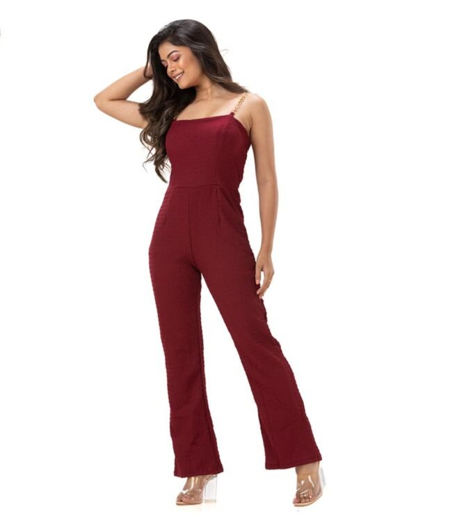 Jumpsuit with Metal Strap