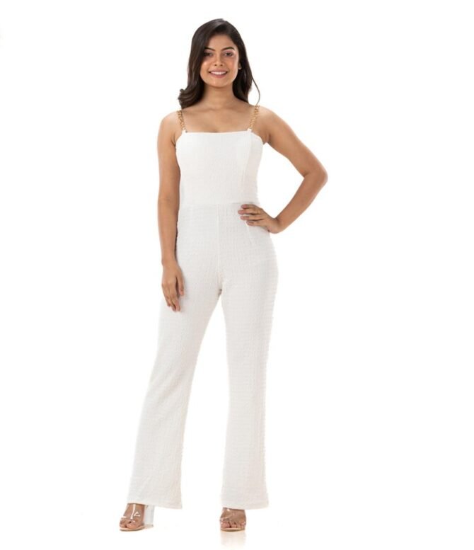 Jumpsuit with Metal Strap