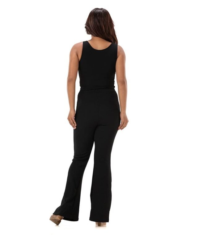 Knotted Crop Top with Flared Pants