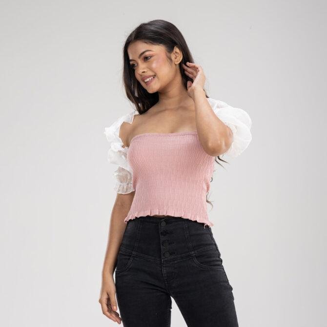 Layla Ruffle Sleeve Crop Top