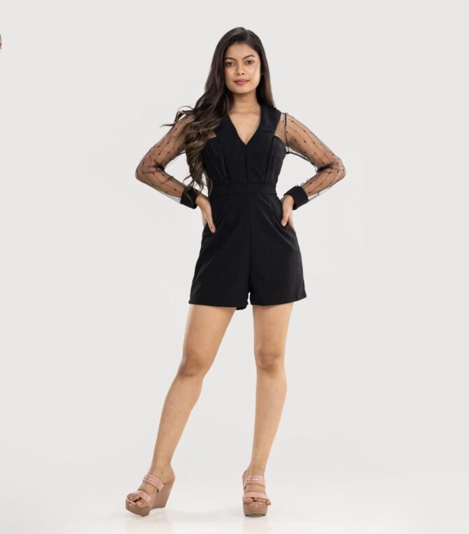 Netted Playsuit
