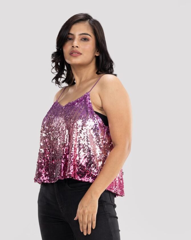 Ombre Sequin Sleeveless Top