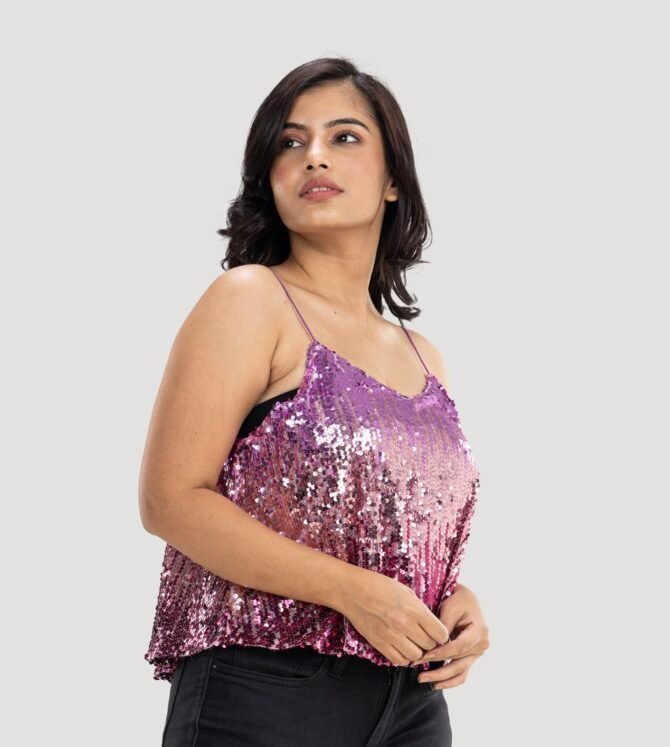 Ombre Sequin Sleeveless Top