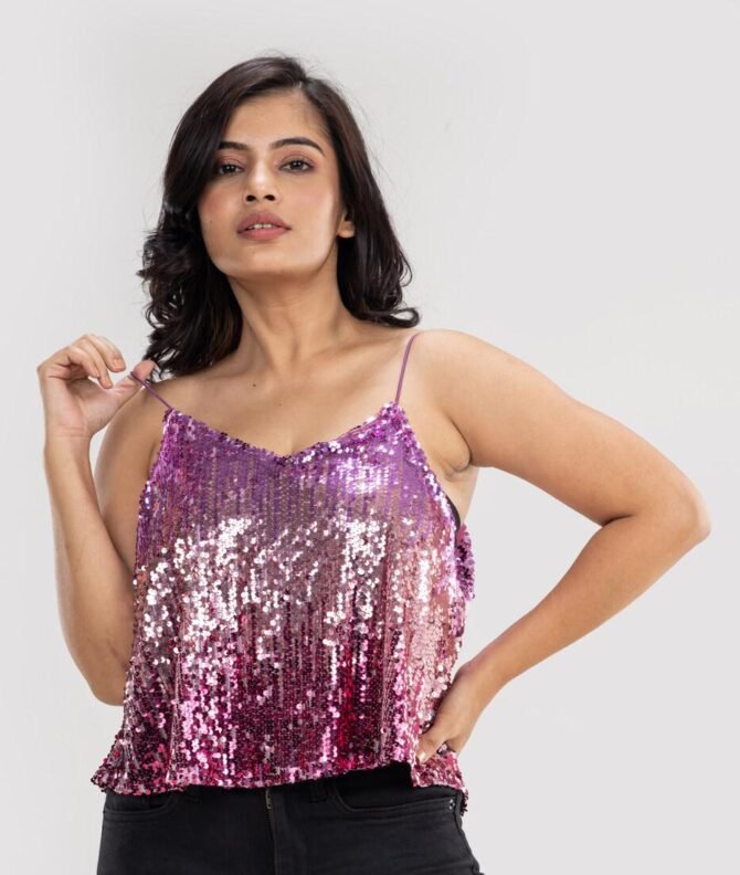 Ombre Sequin Sleeveless Top