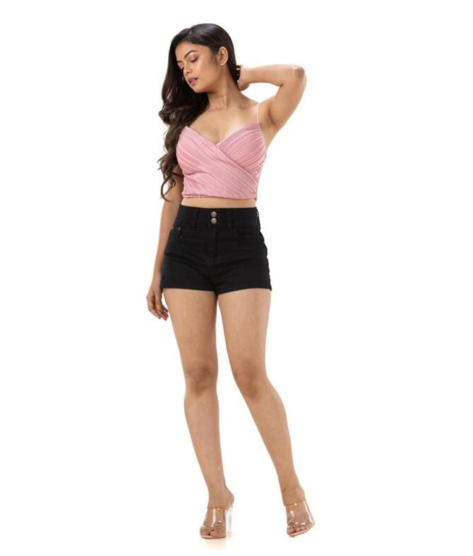 Rosalie Striped Padded Crop Top