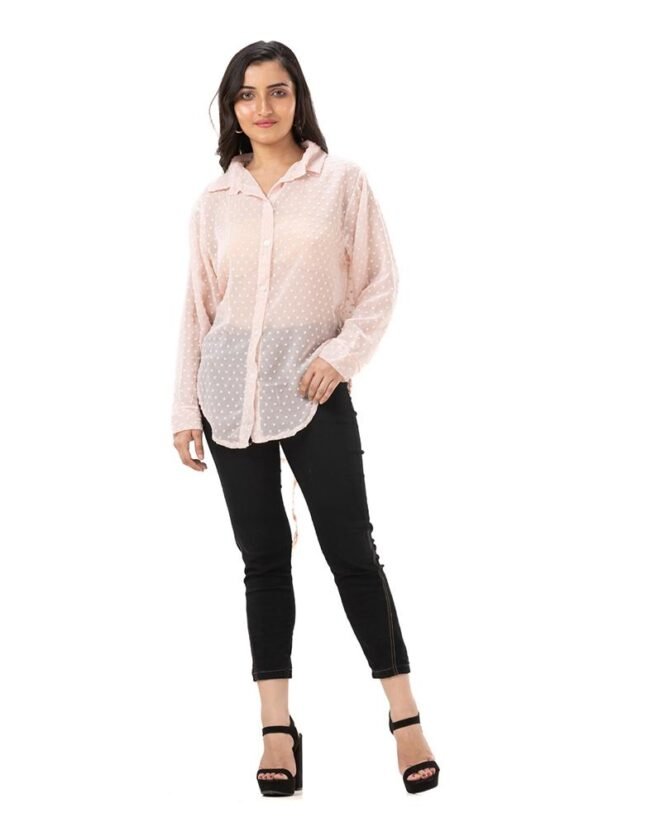 Self Design Collar Top with Tie Back