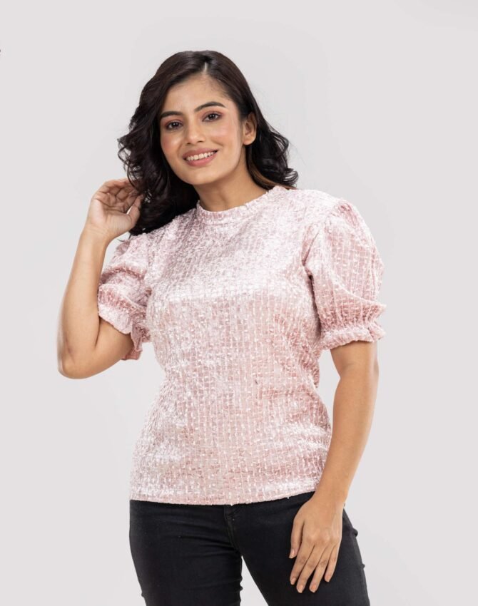 Self Design Sheen Top