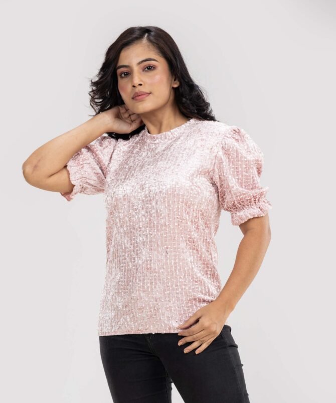 Self Design Sheen Top