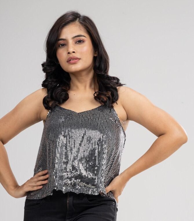 Sequin Sleeveless Top
