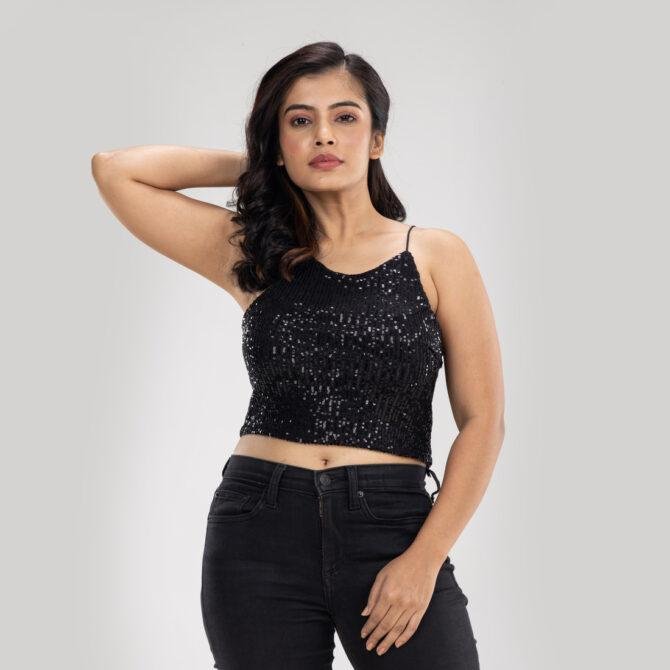 Sequin Sleeveless Top