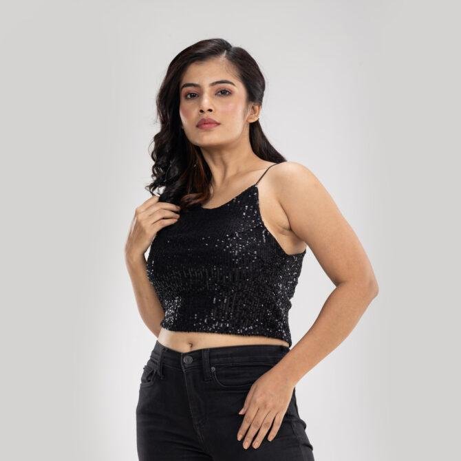 Sequin Sleeveless Top