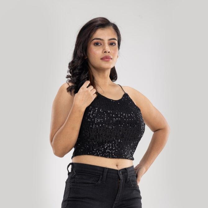Sequin Sleeveless Top
