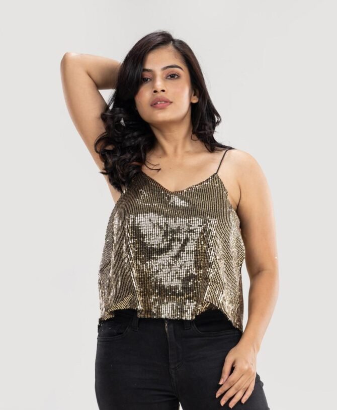 Sequin Sleeveless Top