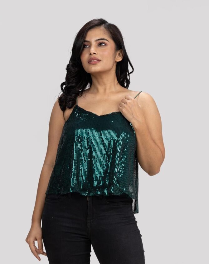 Sequin Sleeveless Top