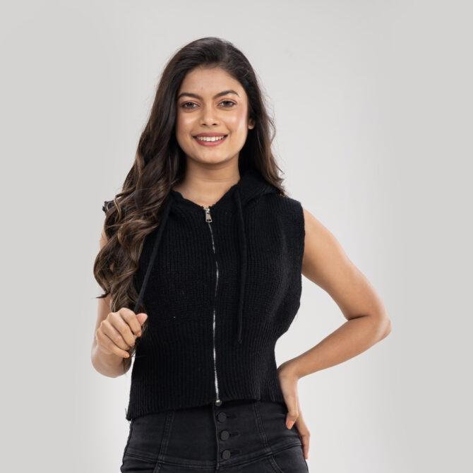 Sleeveless Hoodie Jacket