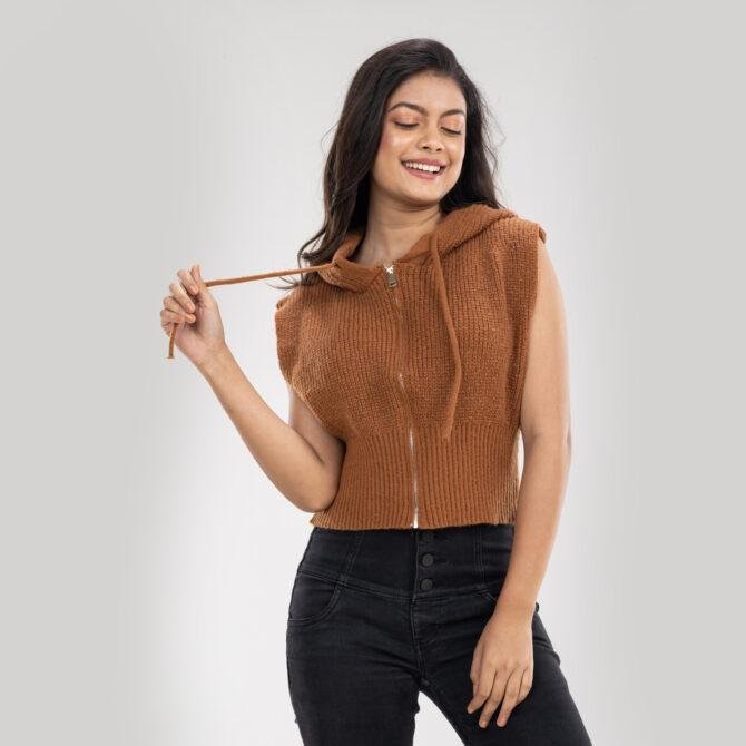 Sleeveless Hoodie Jacket