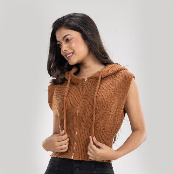 Sleeveless Hoodie Jacket