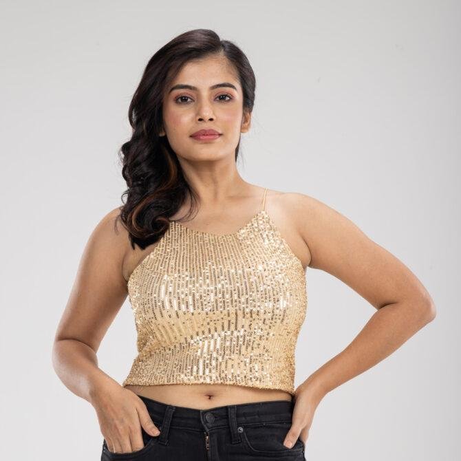 Sequin Halter Top
