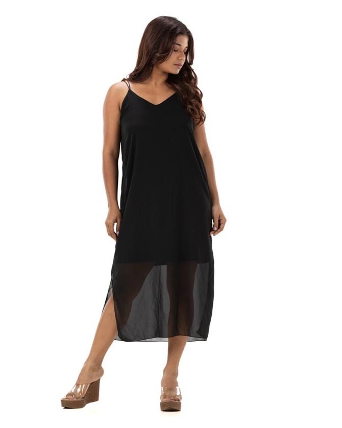 Strappy  Long Dress with Slit