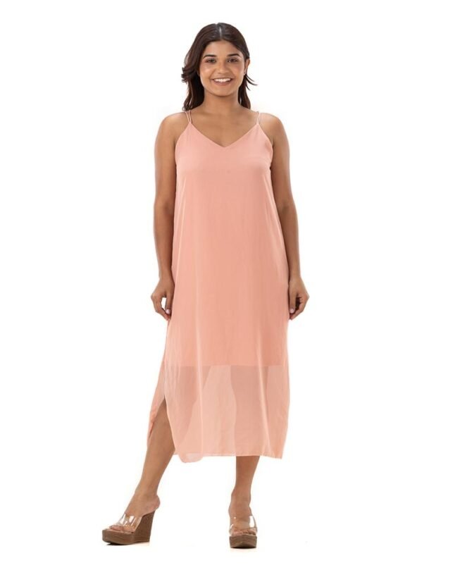 Strappy  Long Dress with Slit