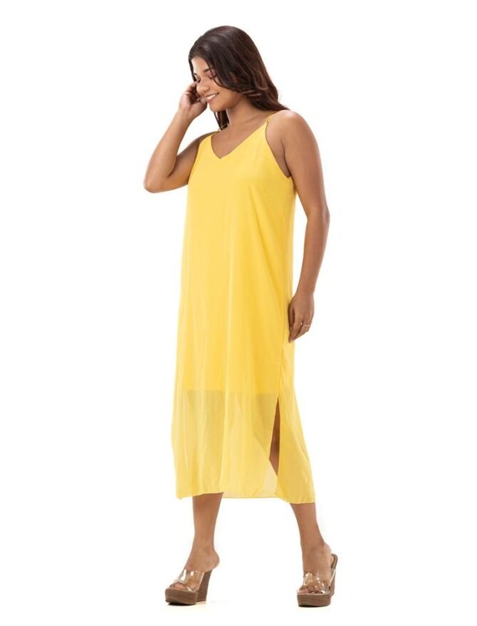 Strappy  Long Dress with Slit