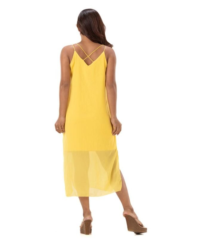Strappy  Long Dress with Slit