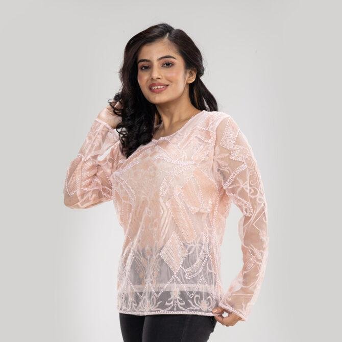 Sylvia Heavy Sequin Embroidered Party Top