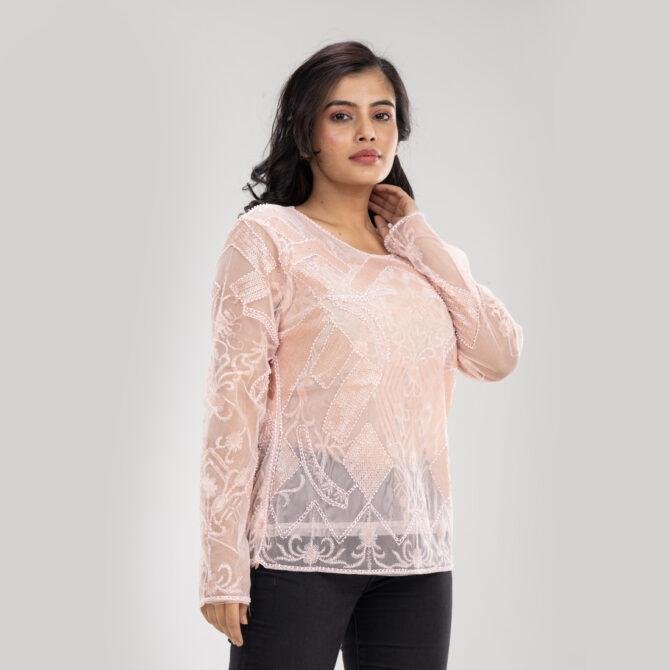 Sylvia Heavy Sequin Embroidered Party Top