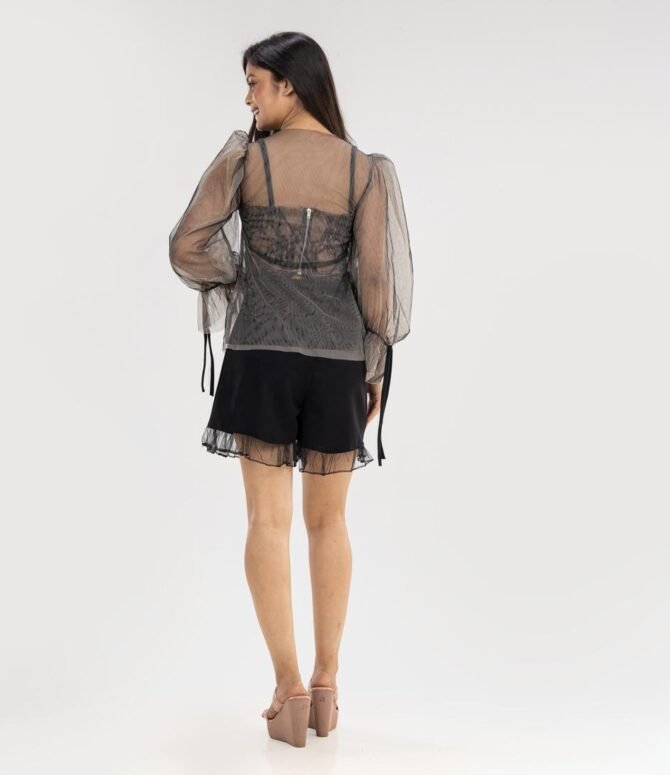 Three Piece Sheer Top Set