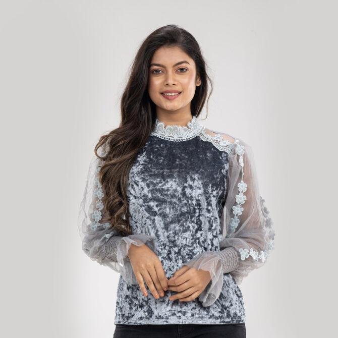 Velvet Lacey Top